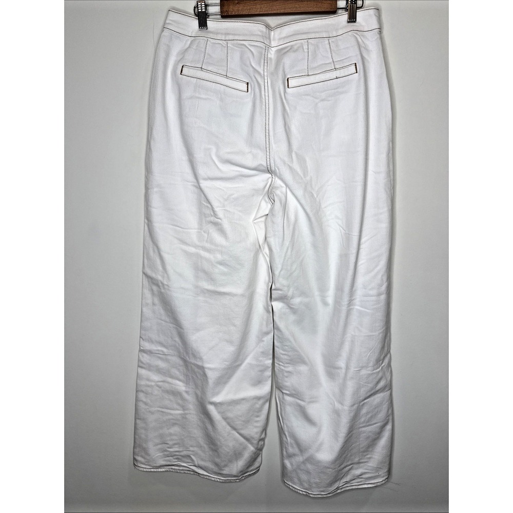 NEW Chico's Palazzo Wide Leg Jean Pants Women's 2.5R Boho Vacation Coastal Money - Picture 4 of 8